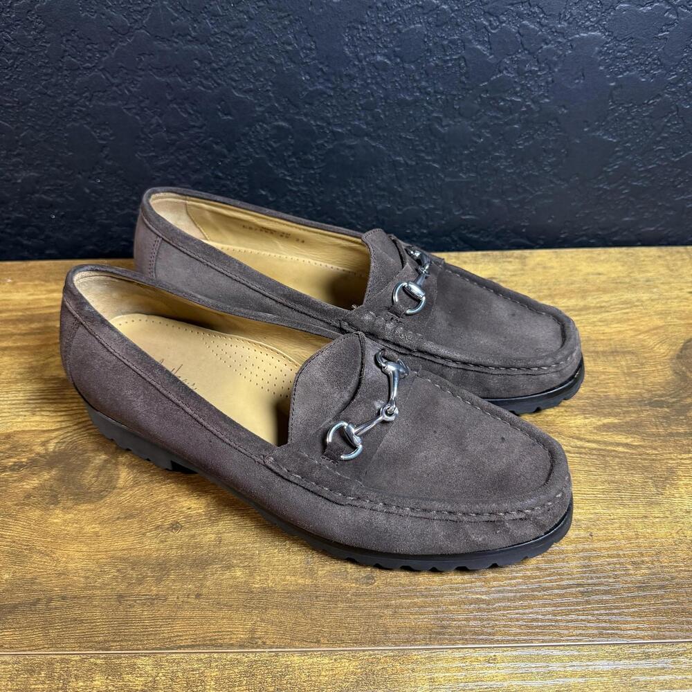 Cole Haan Loafers Shoes Mens Size 9 Brown Suede Bit Lug Sole Casual‎ Comfort
